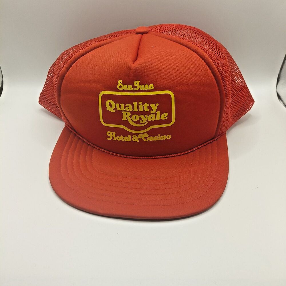 Vintage San Juan Quality Royale Hotel & Casino Red Hat Mesh Snapback